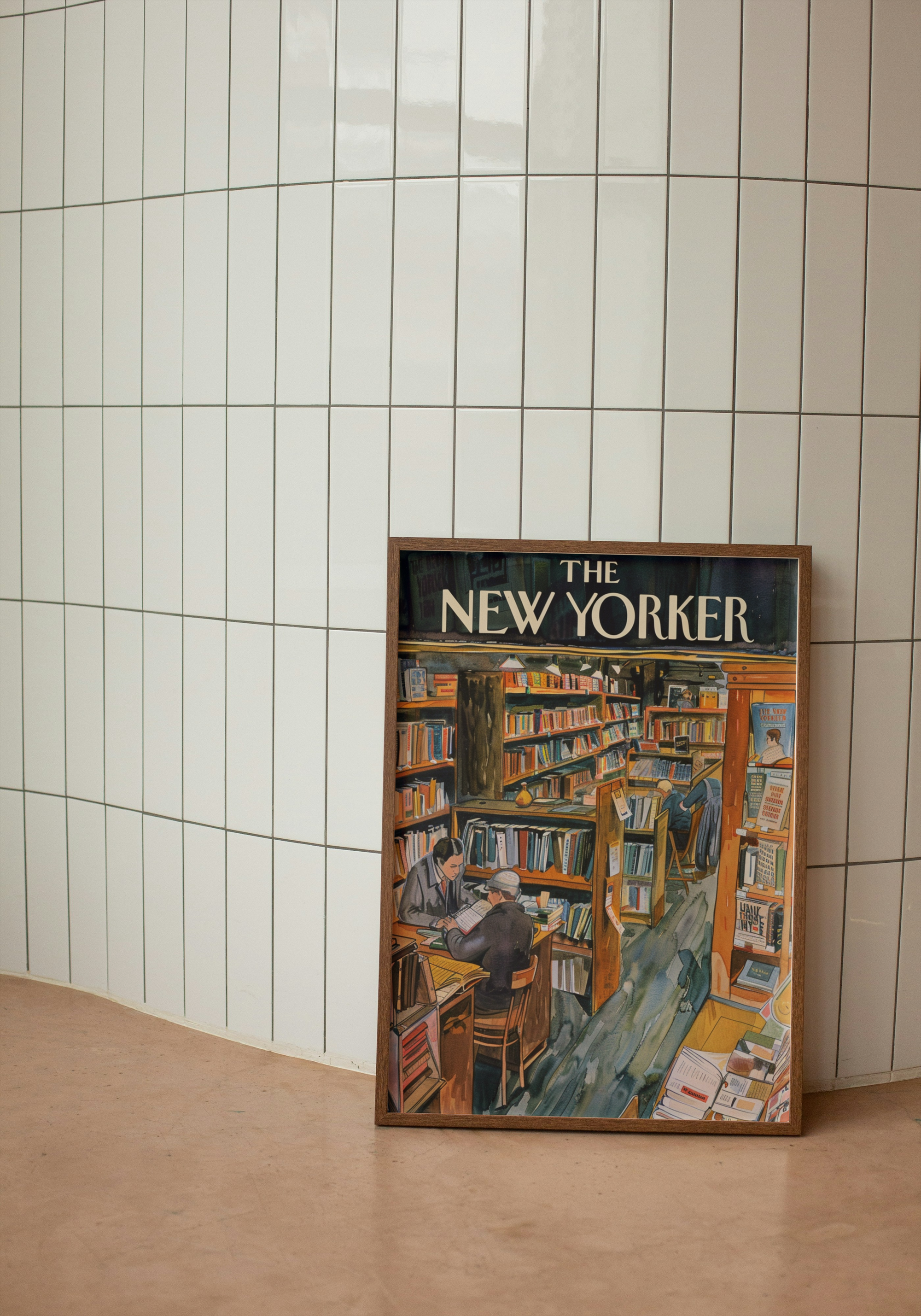 Bookstore Scene – Retro Magazine Print