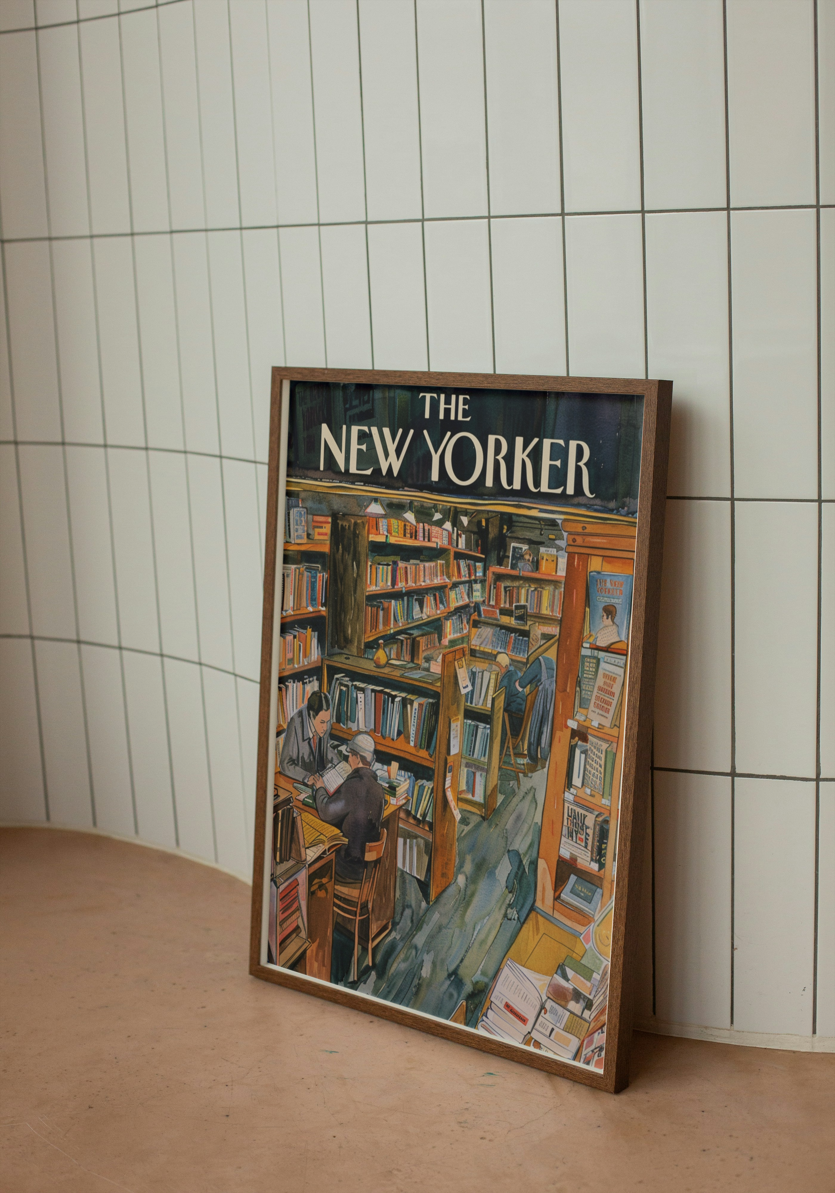 Bookstore Scene – Retro Magazine Print