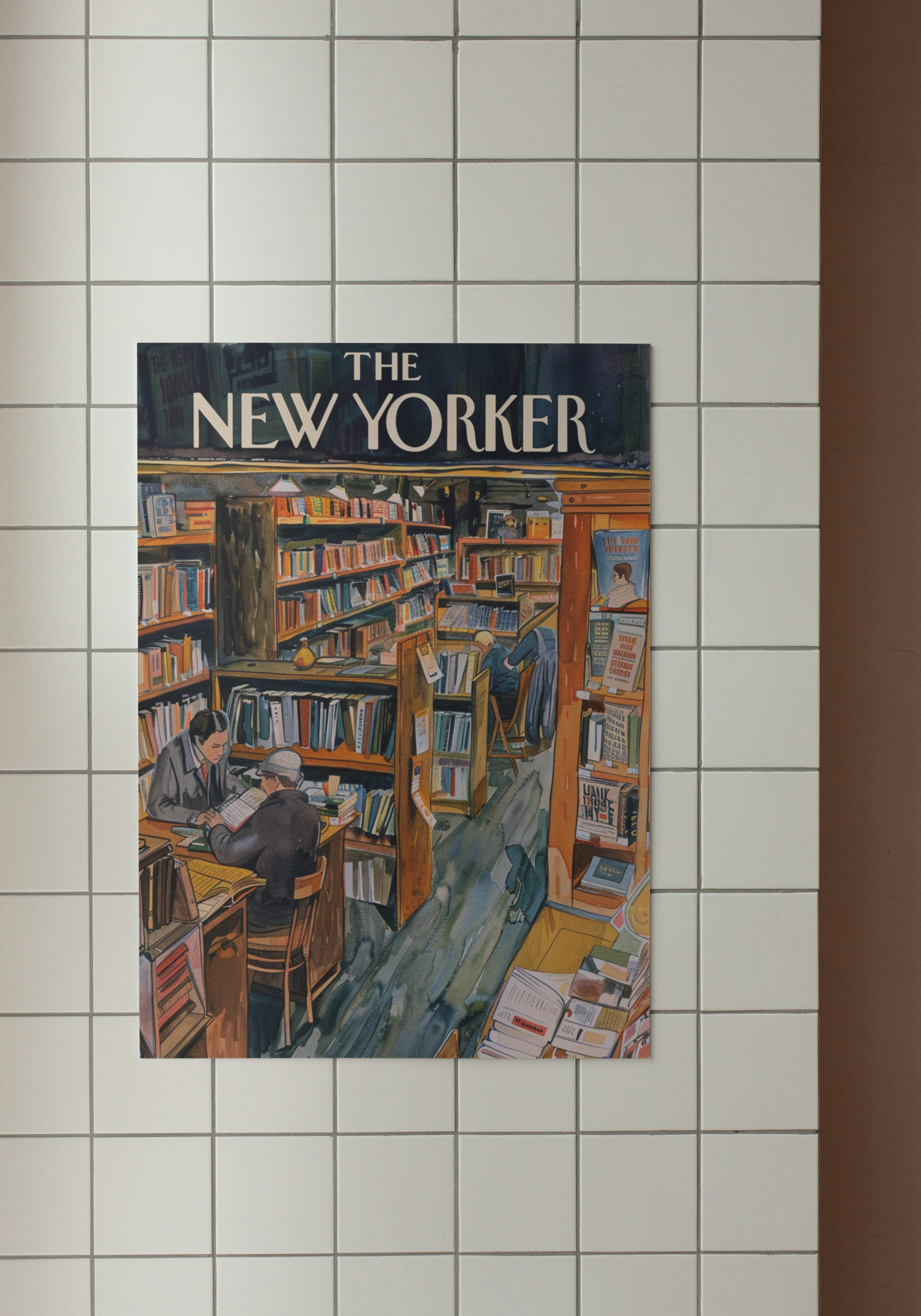 Bookstore Scene – Retro Magazine Print