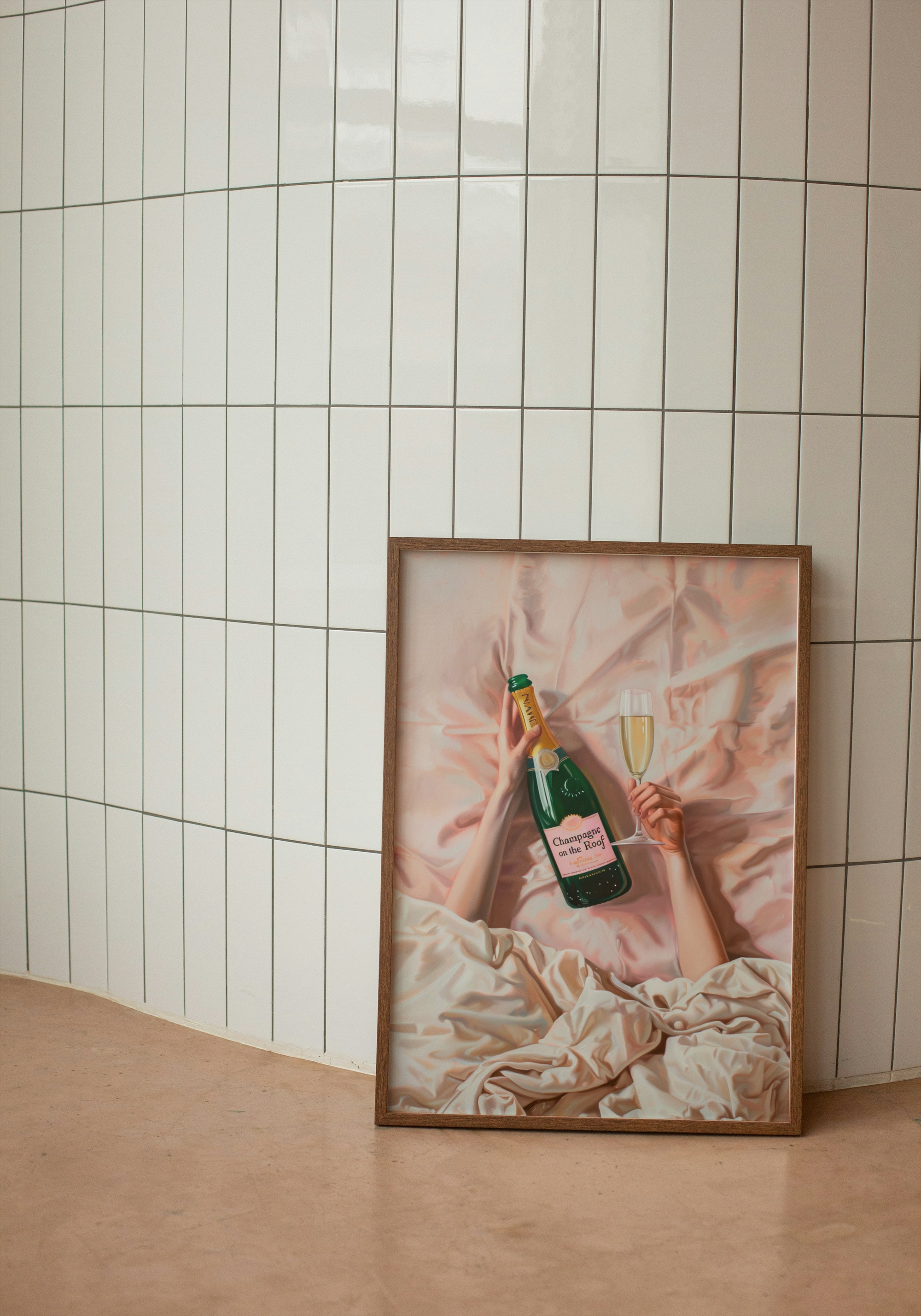 Champagne on the Roof – Luxury Pop Art Poster