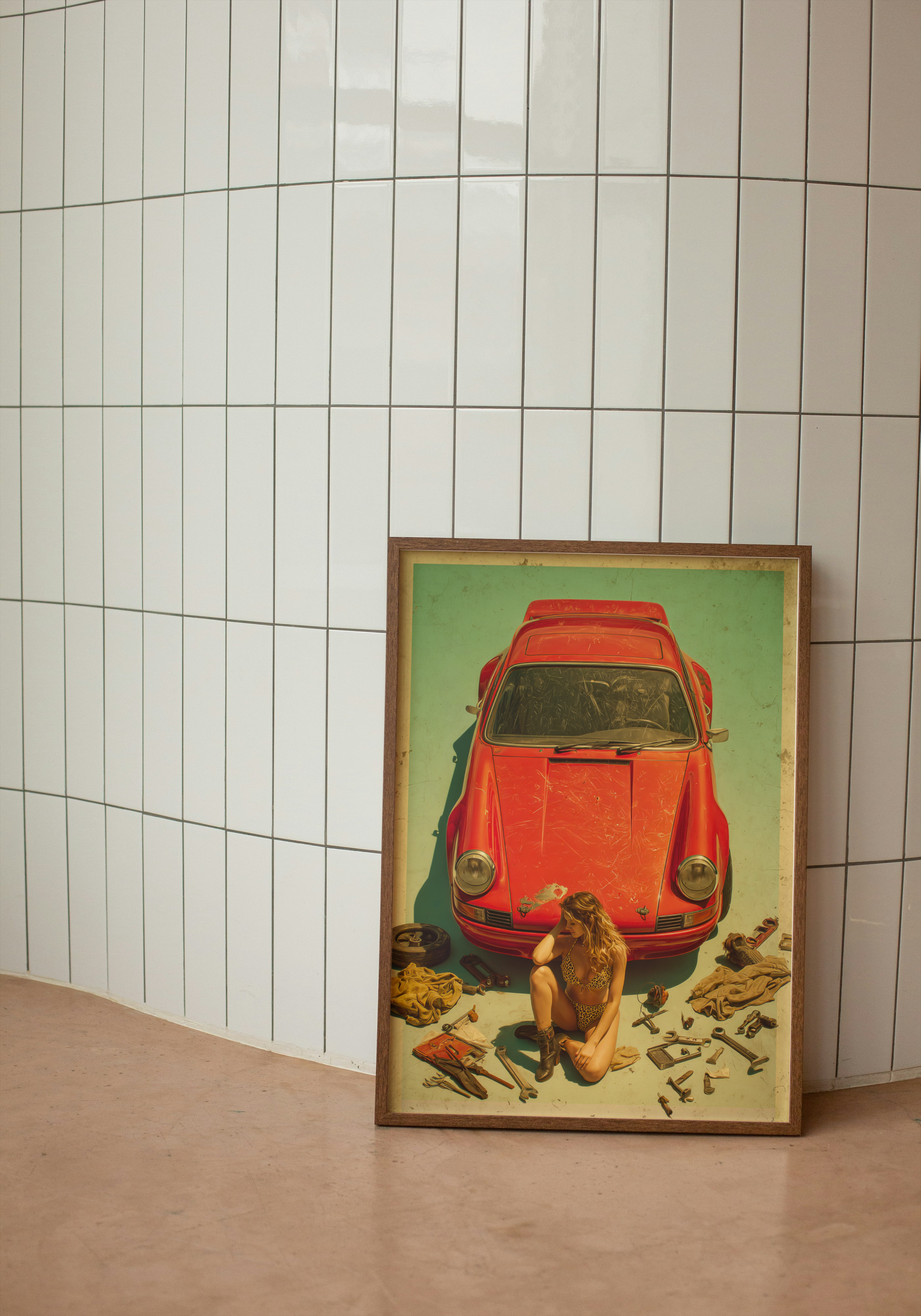 Garage Muse – Retro Car Print