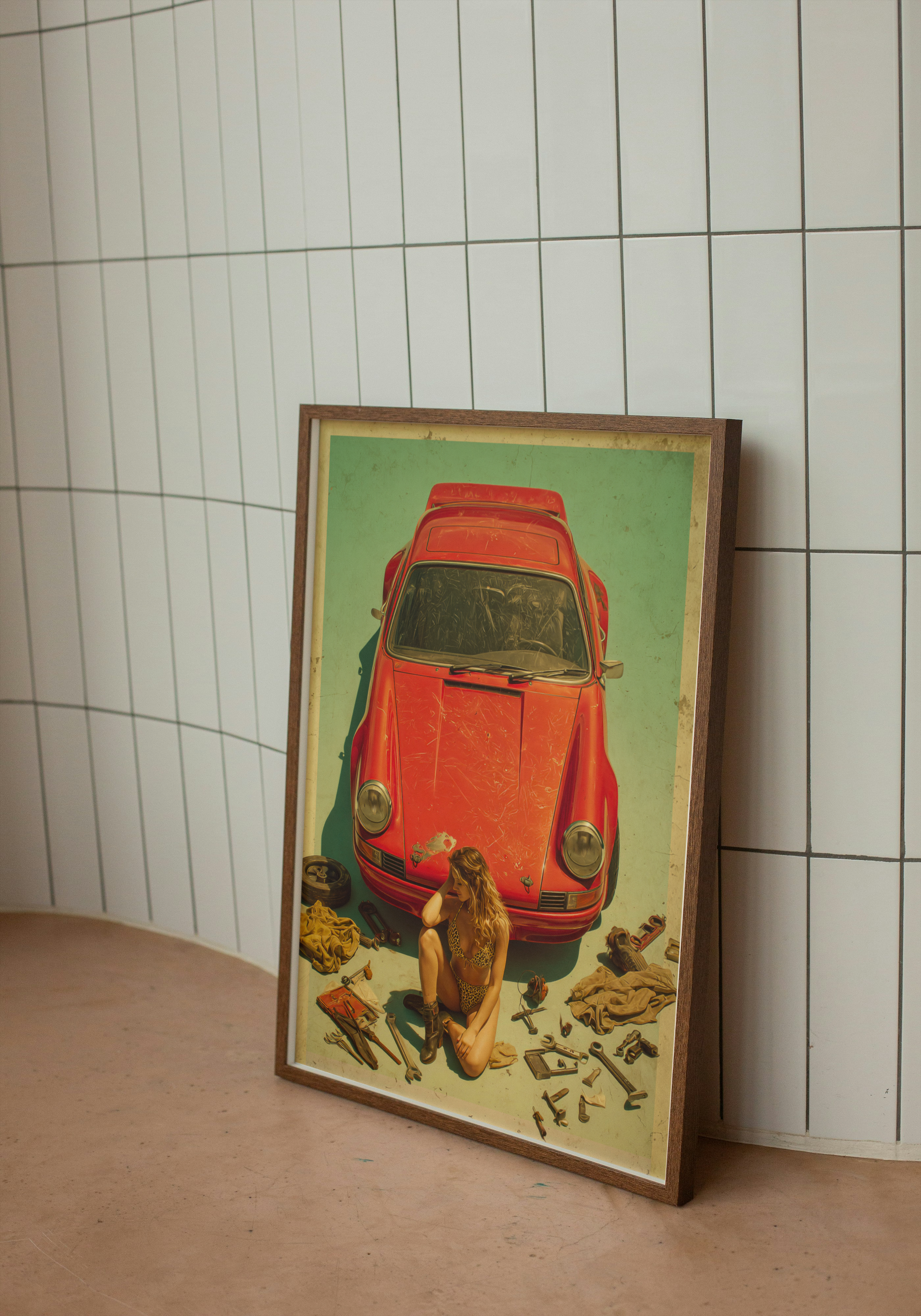 Garage Muse – Retro Car Print
