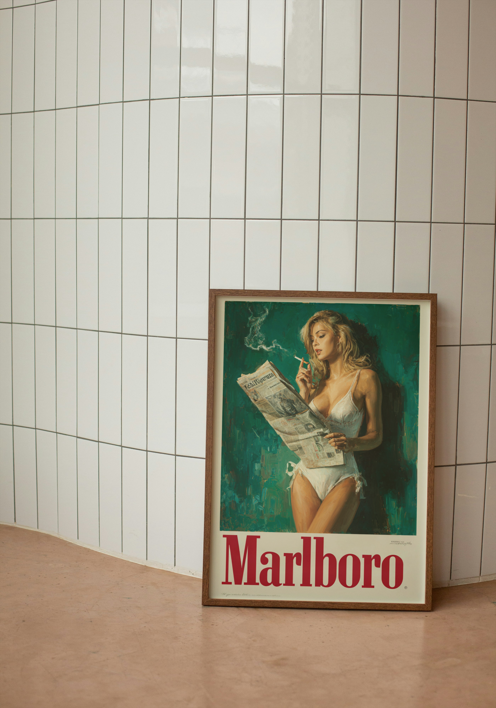 Marlboro Smoking II – Vintage Retro Print