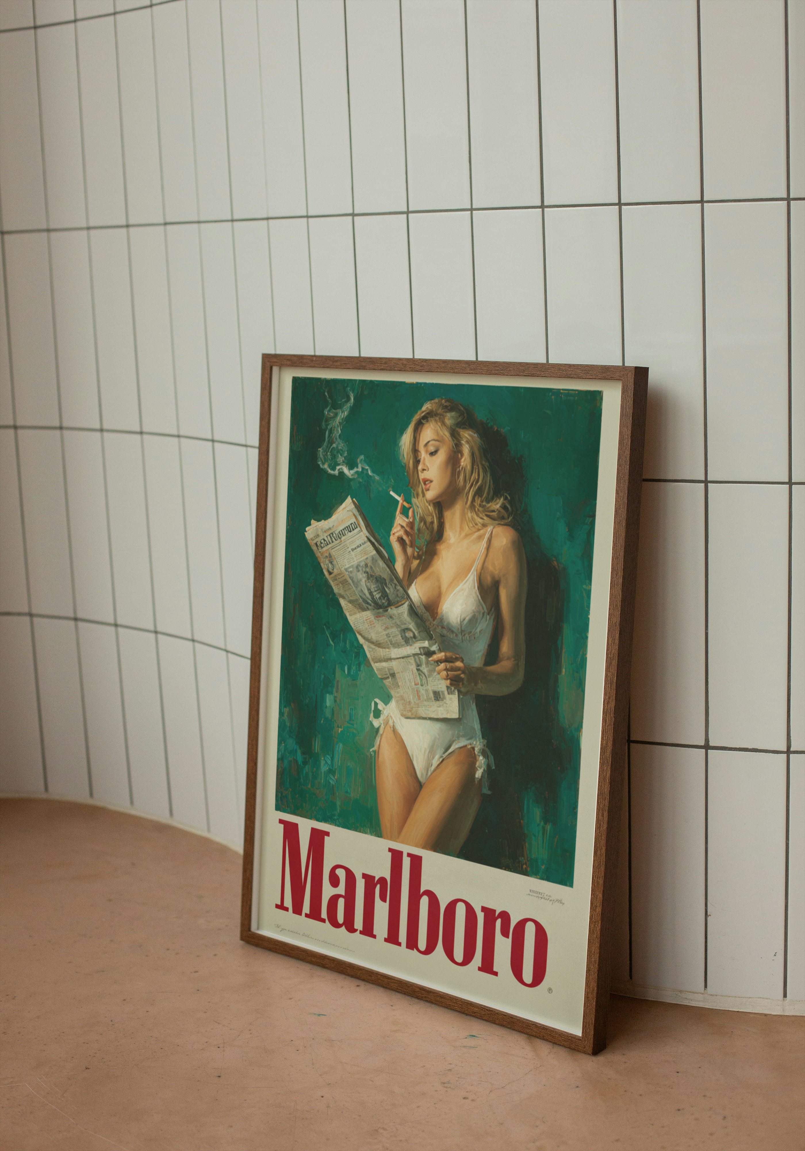 Marlboro Smoking II – Vintage Retro Print