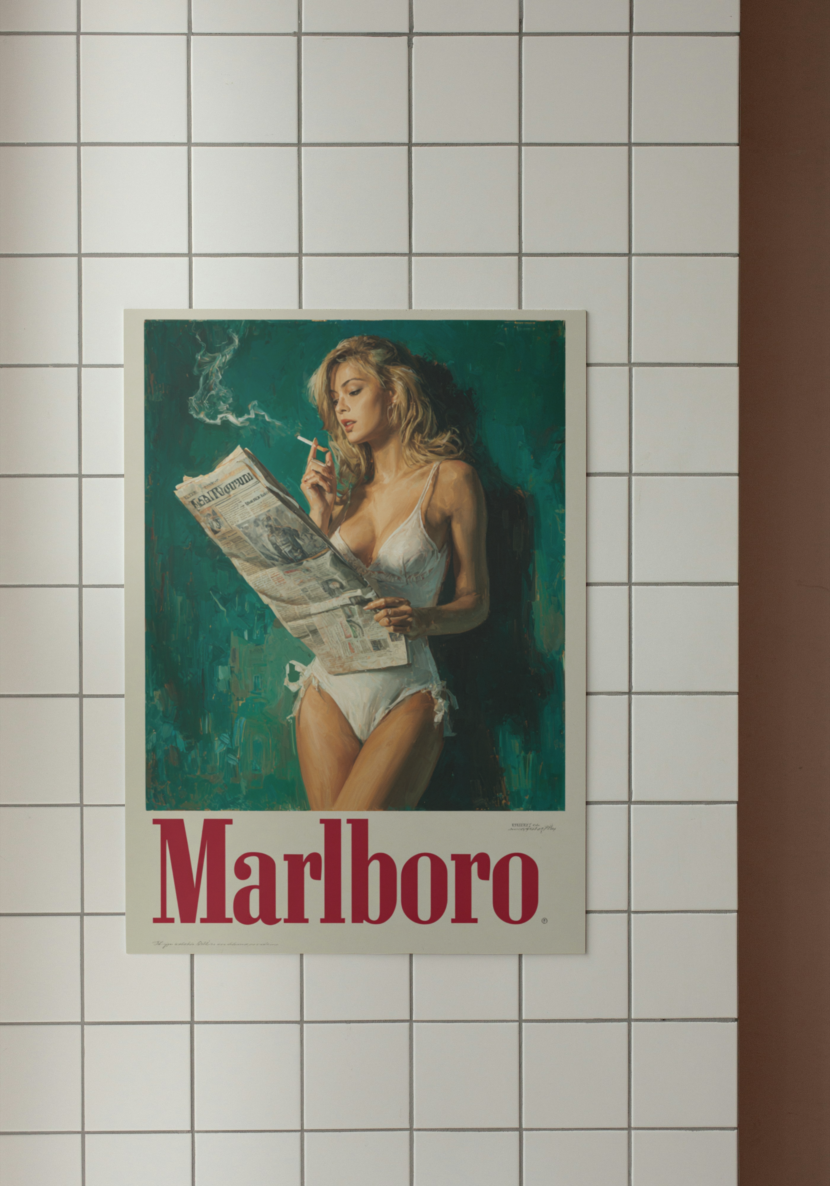 Marlboro Smoking II – Vintage Retro Print