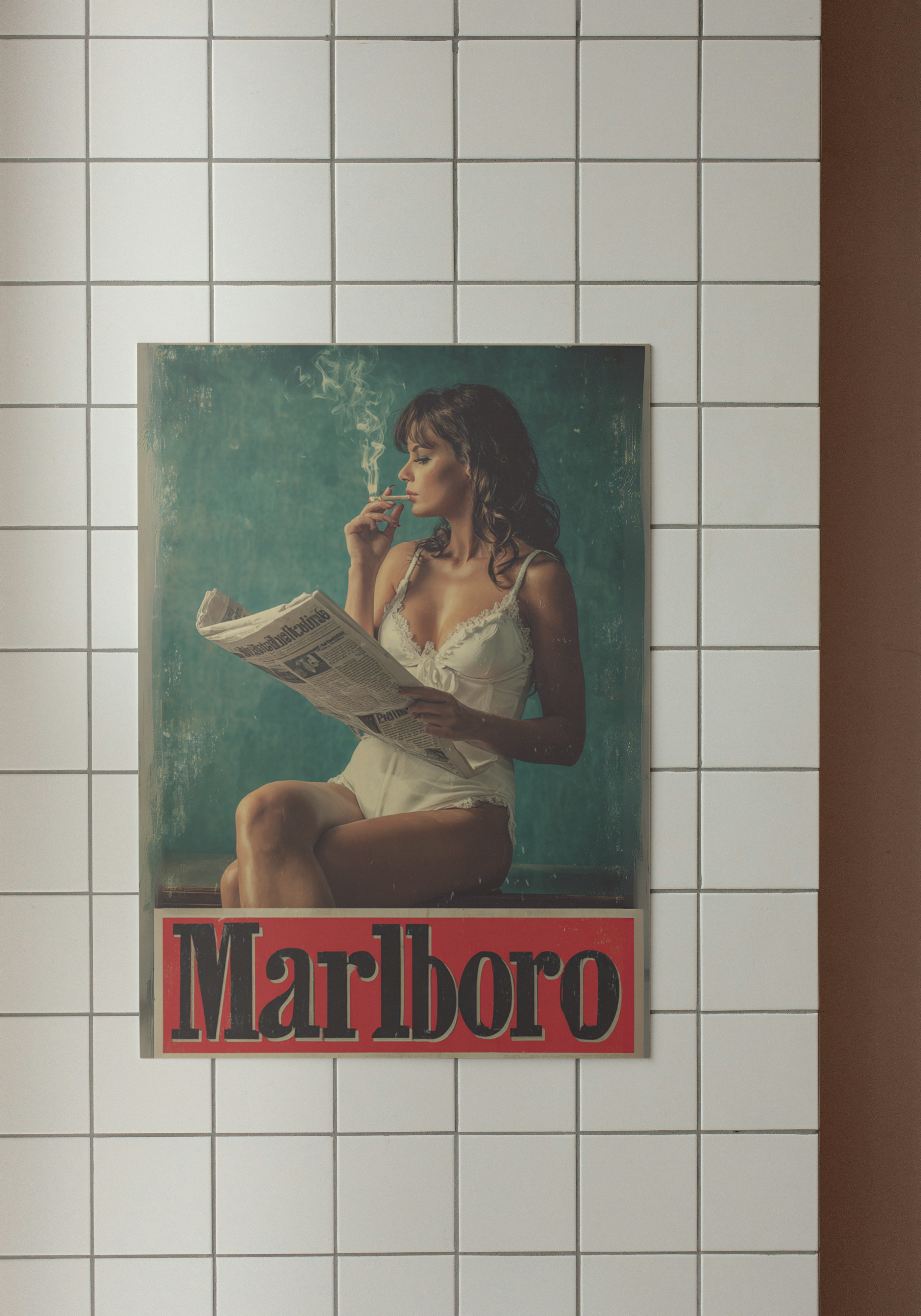 Marlboro Smoking – Retro Vintage Print