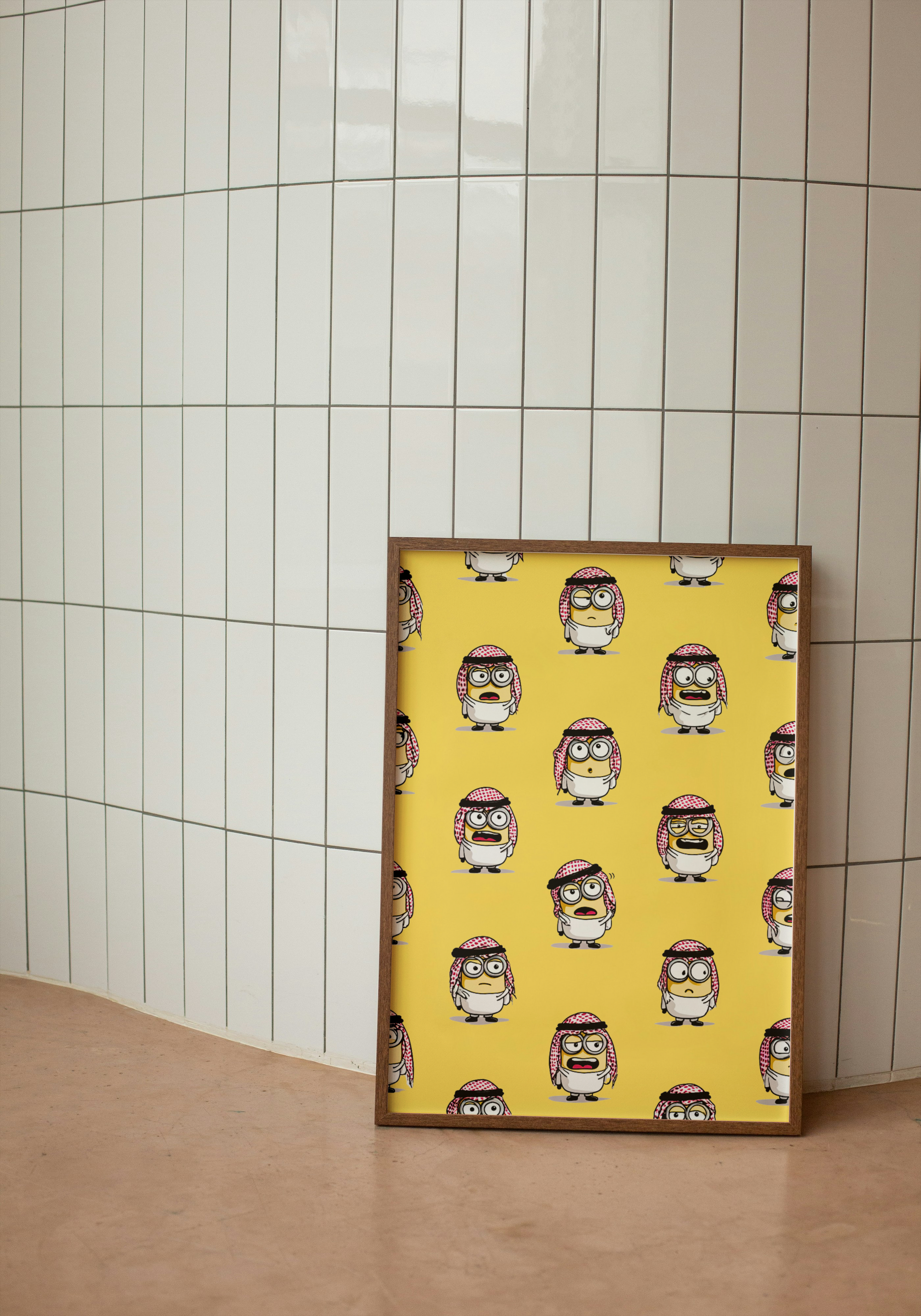 Minions in Shemagh | Arabic Pop Art Poster
