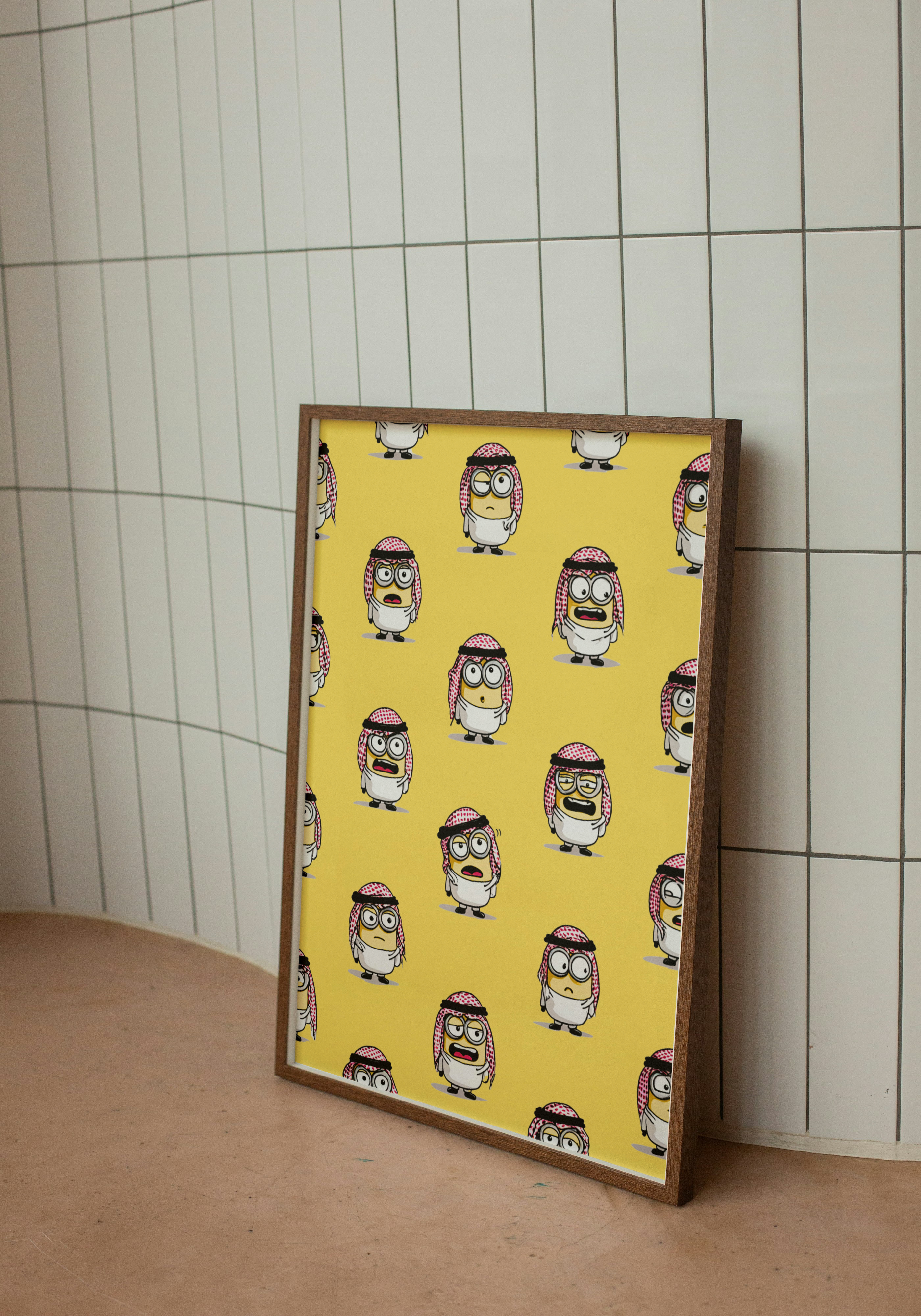 Minions in Shemagh | Arabic Pop Art Poster