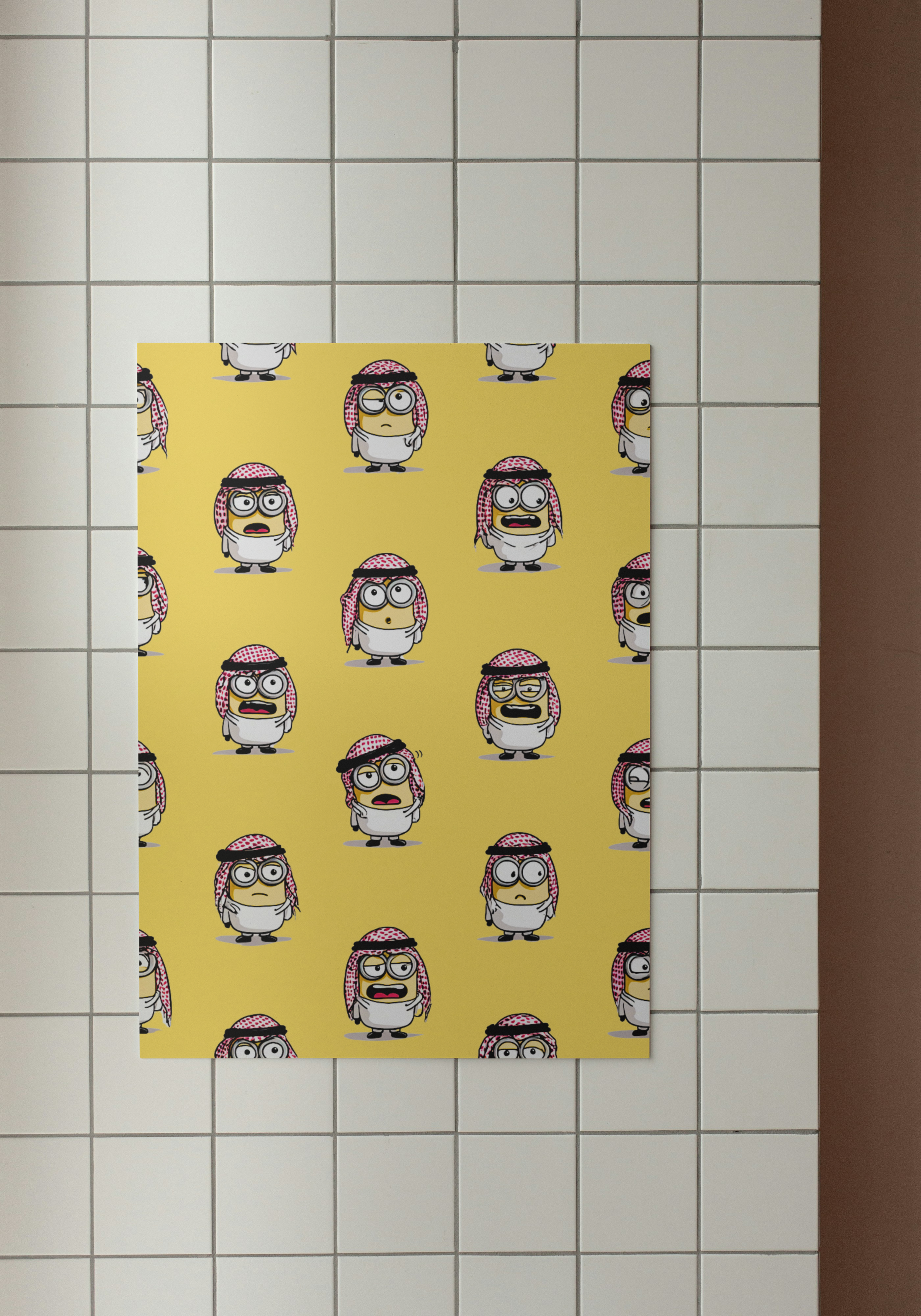 Minions in Shemagh | Arabic Pop Art Poster