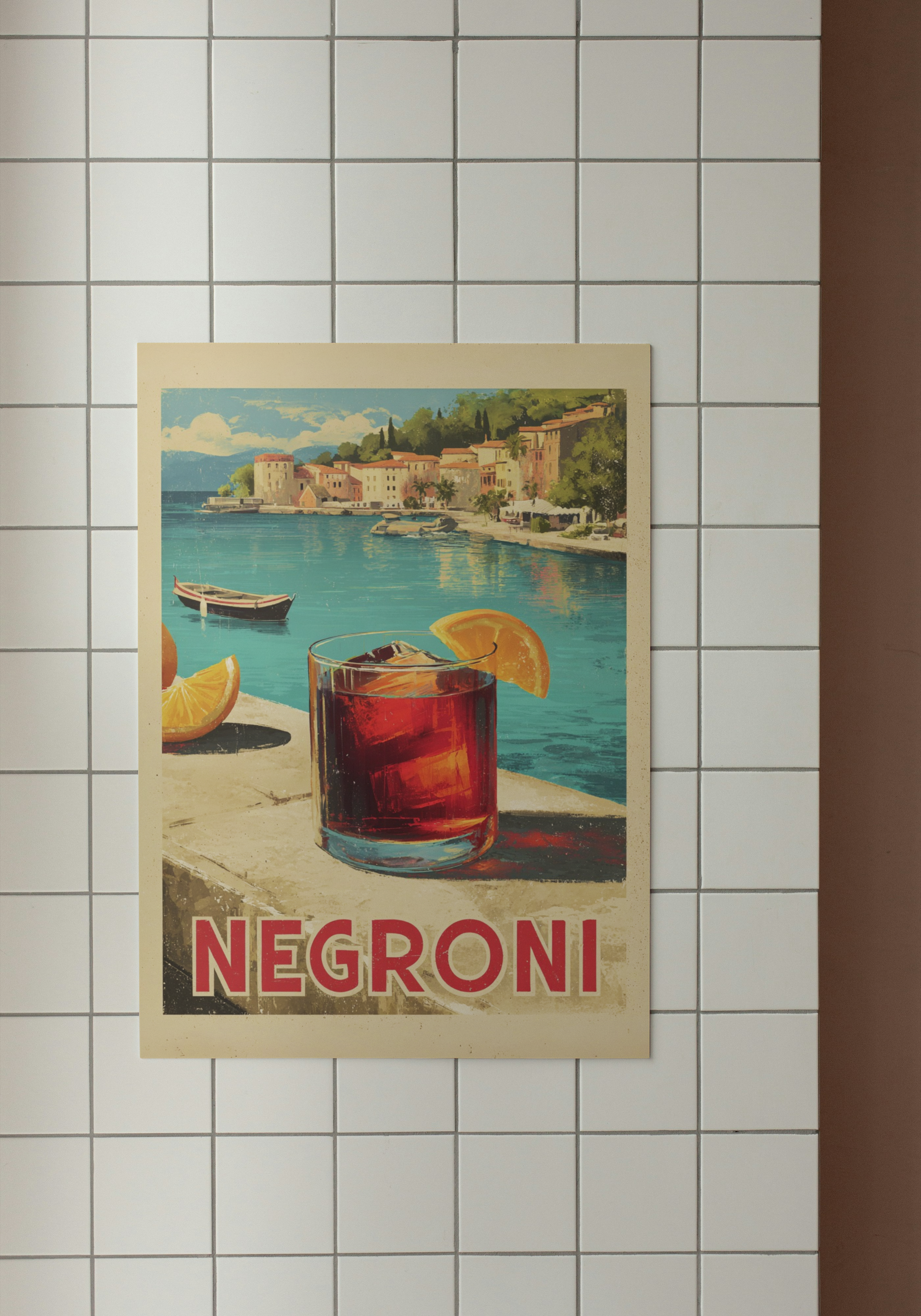 Negroni – Retro Italian Cocktail Print