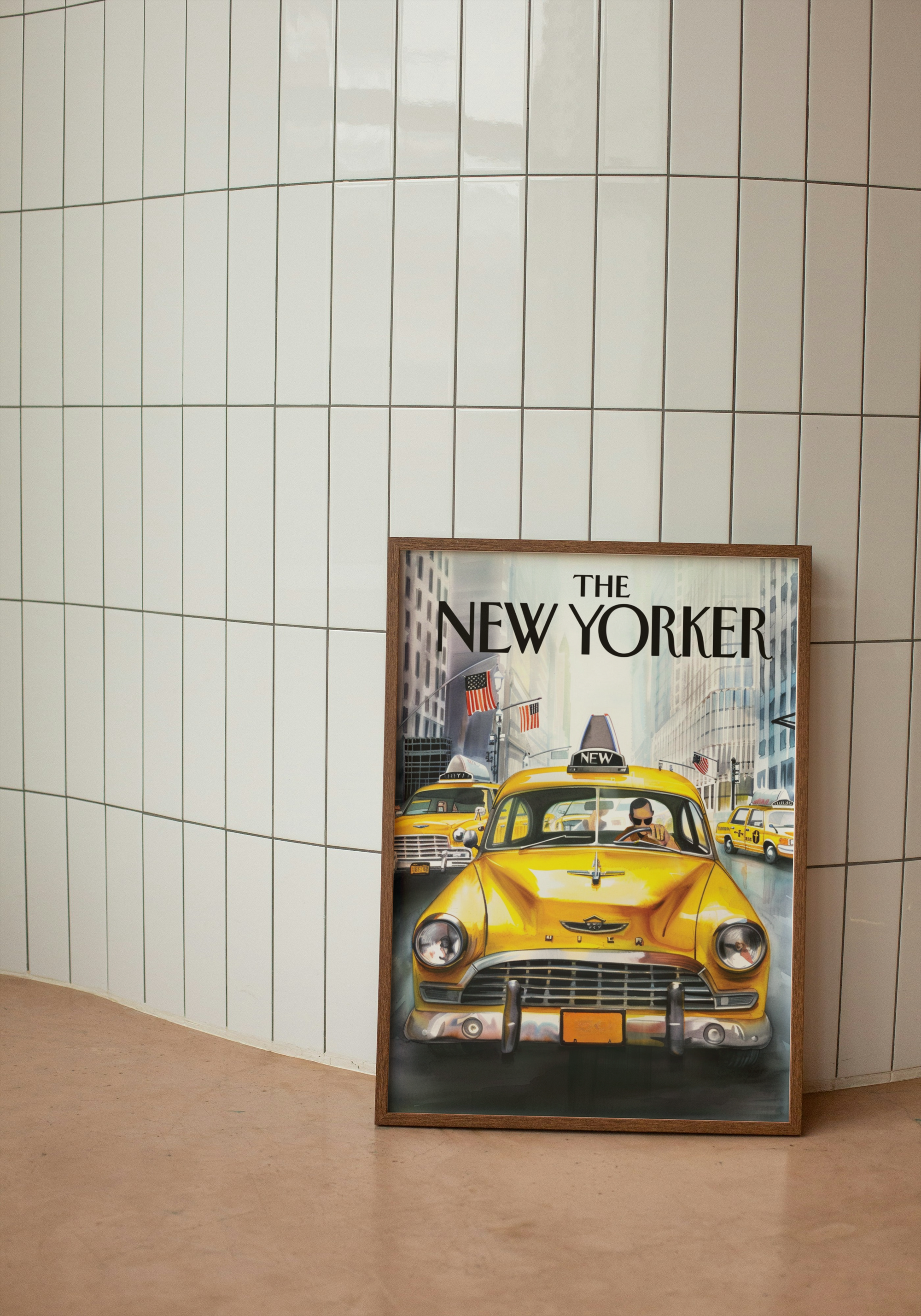NYC Taxi Ride – Retro Magazine Print