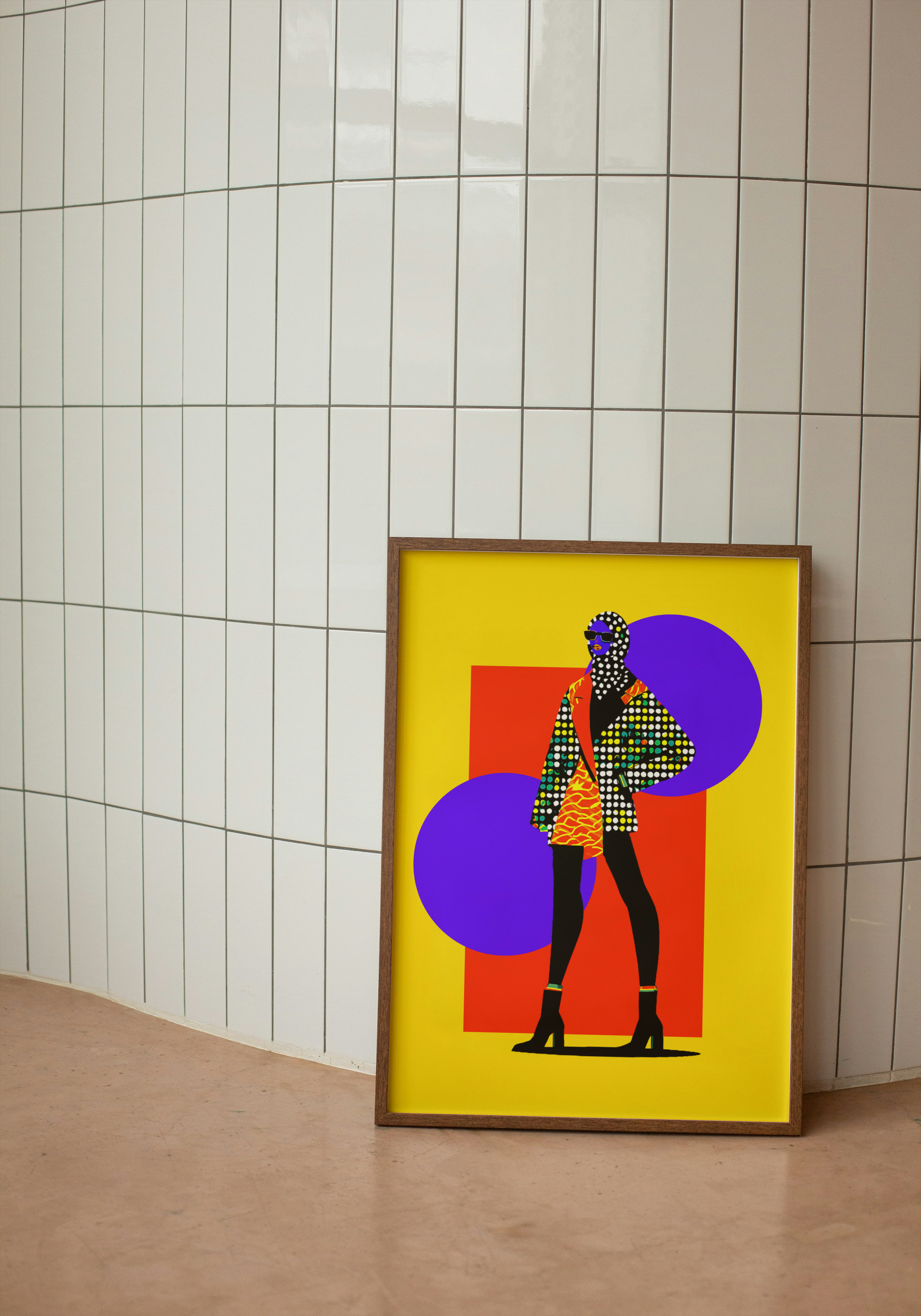 Patterned Confidence – Bold Arab Pop Art Fashion Poster