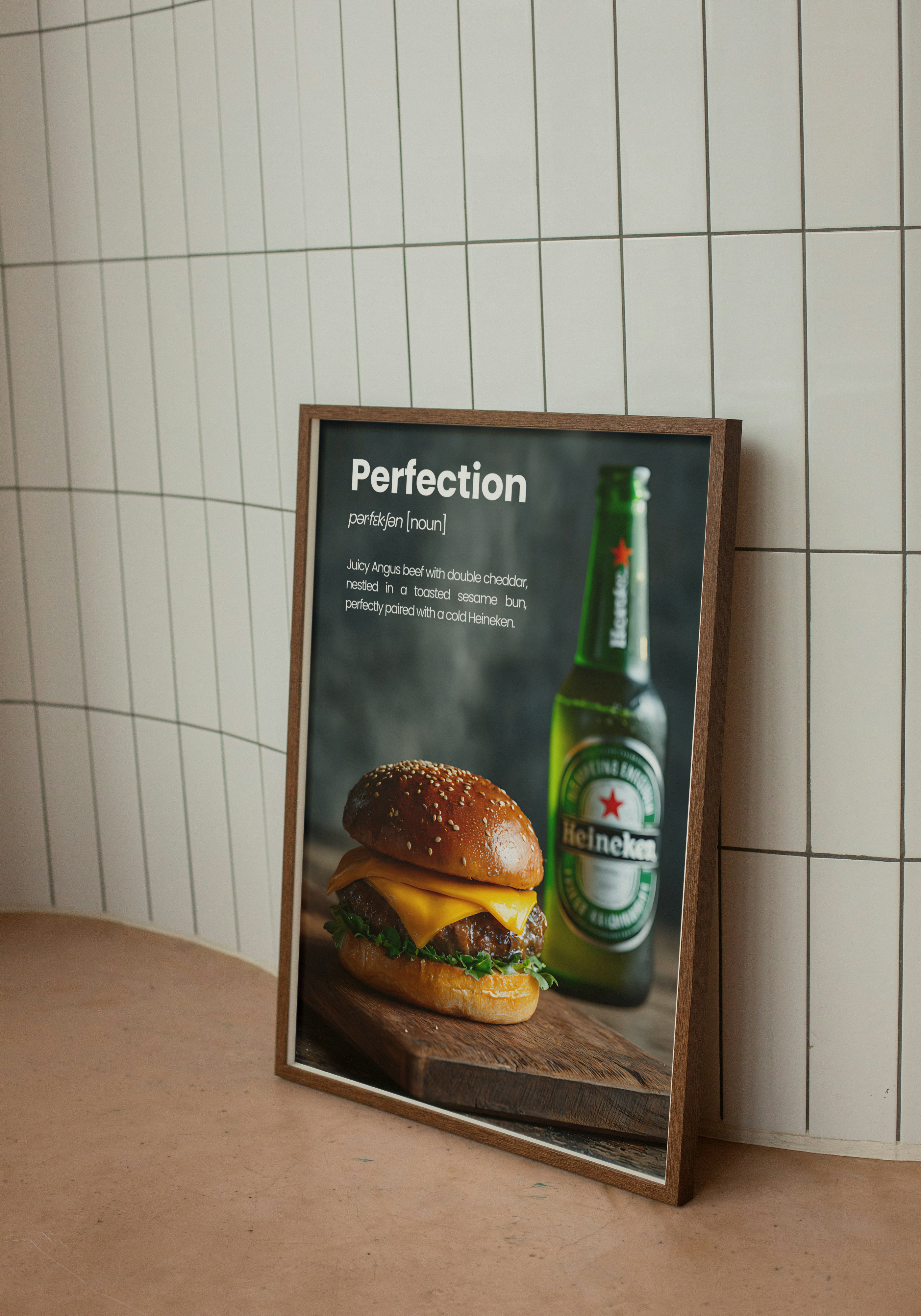Perfection – Burger & Beer Pop Art Poster
