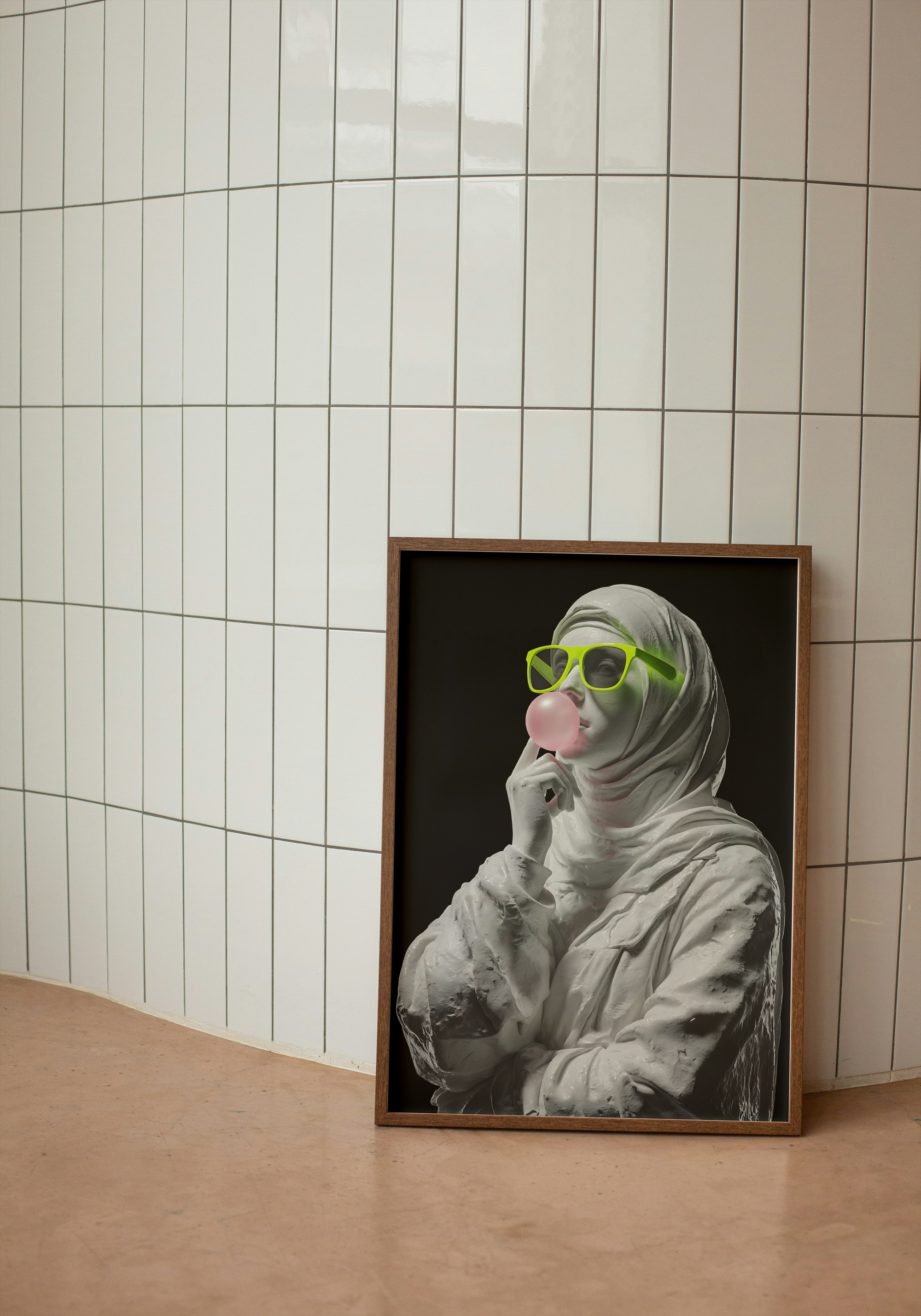 Rebel in Marble– Arab Pop Art with a Classical Twist