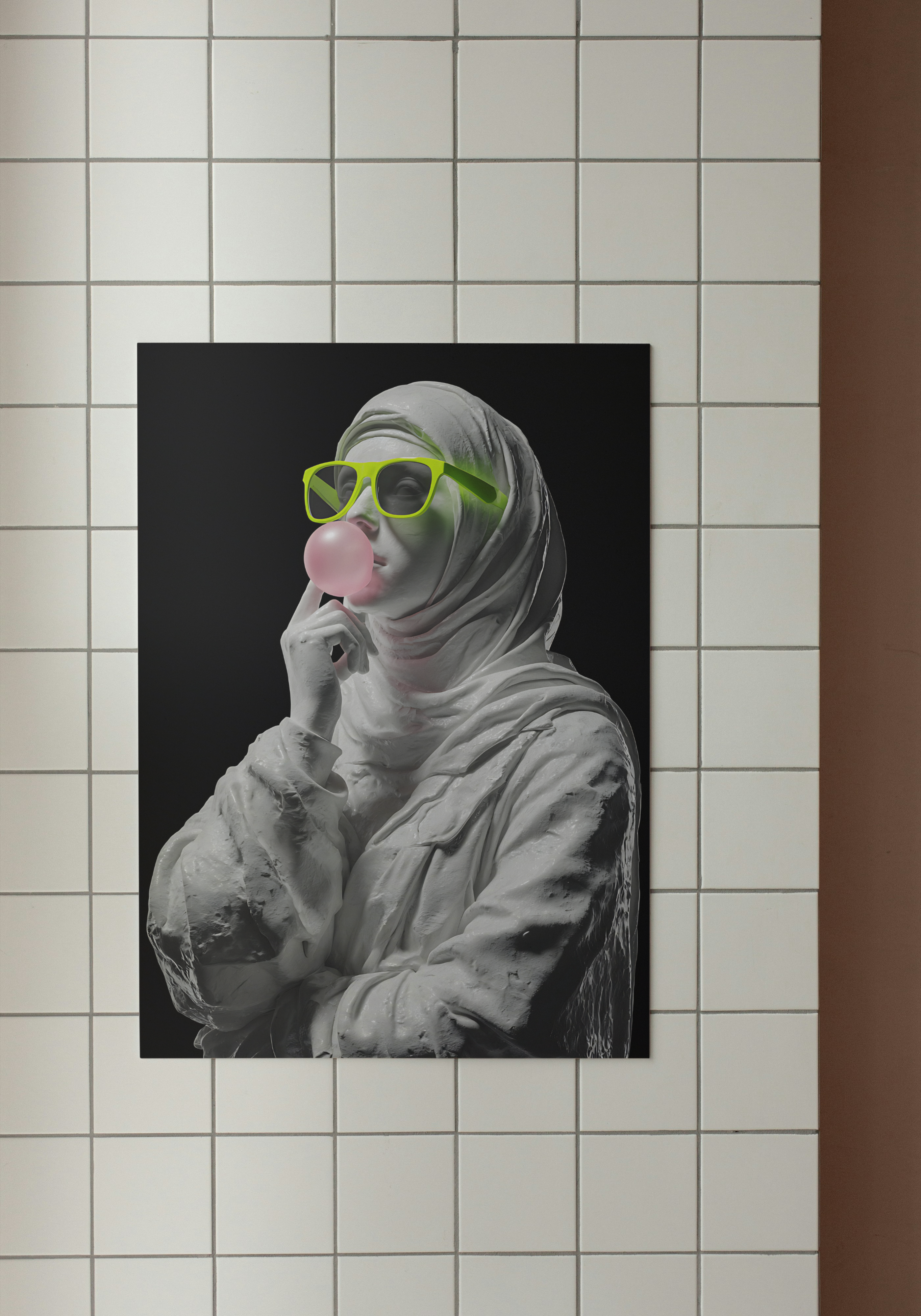 Rebel in Marble– Arab Pop Art with a Classical Twist