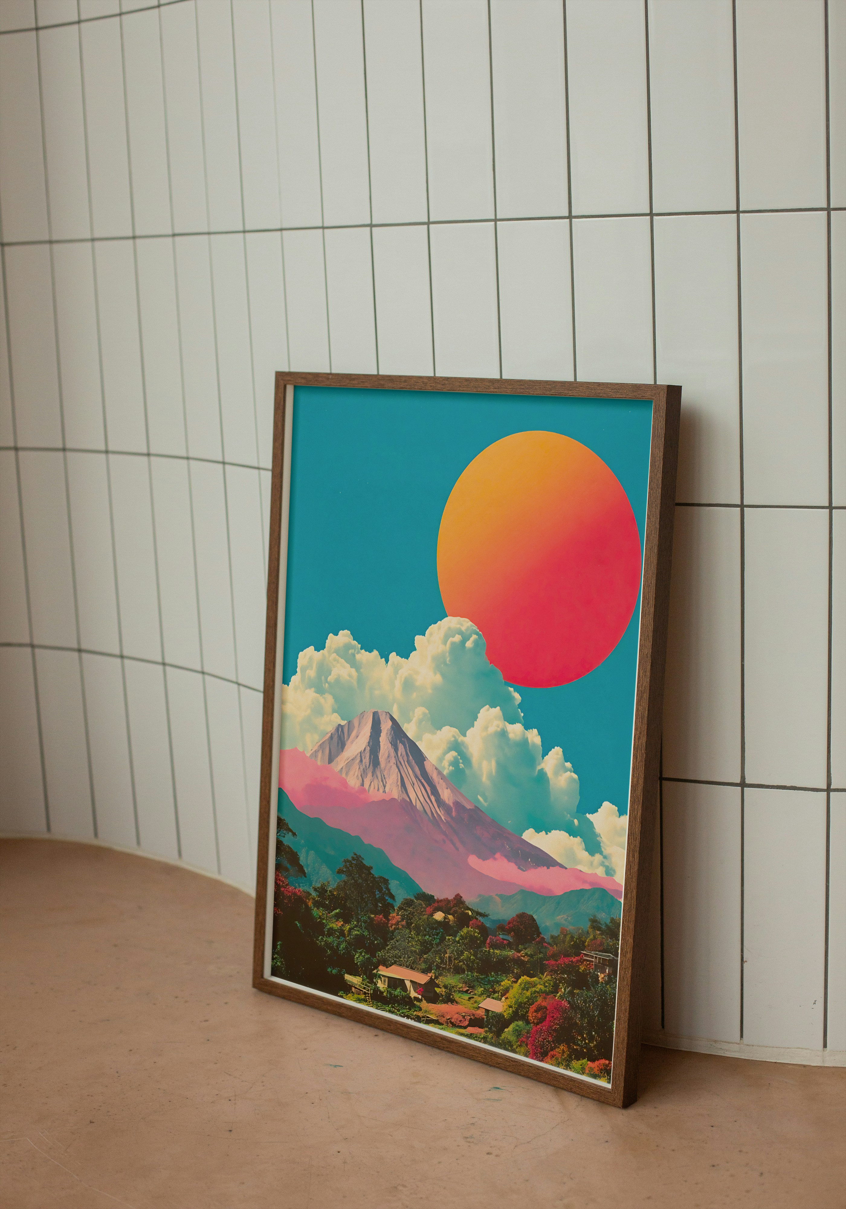 Sun Over Fuji – Retro Japanese Pop Art Poster