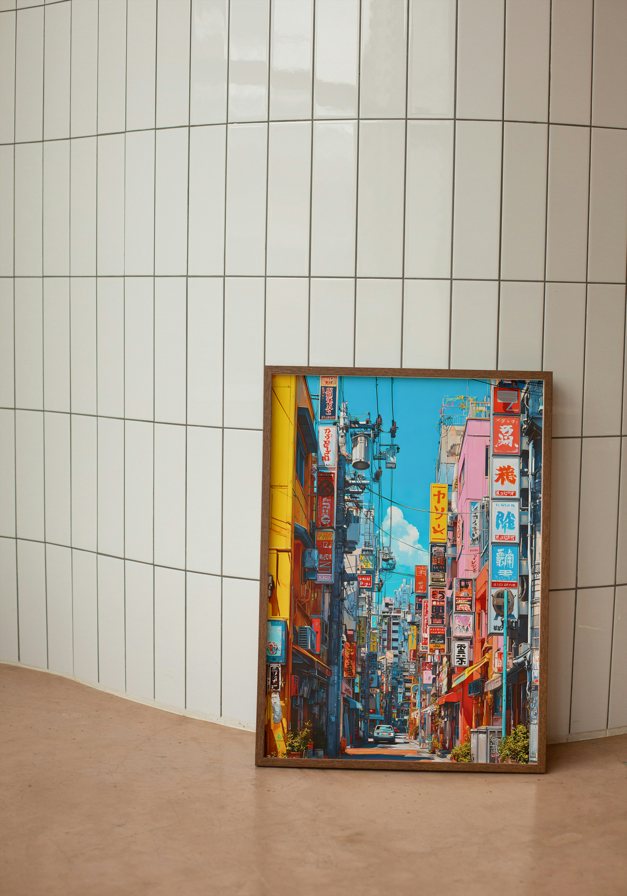 Tokyo Neon Streets – Retro Urban Pop Art Poster