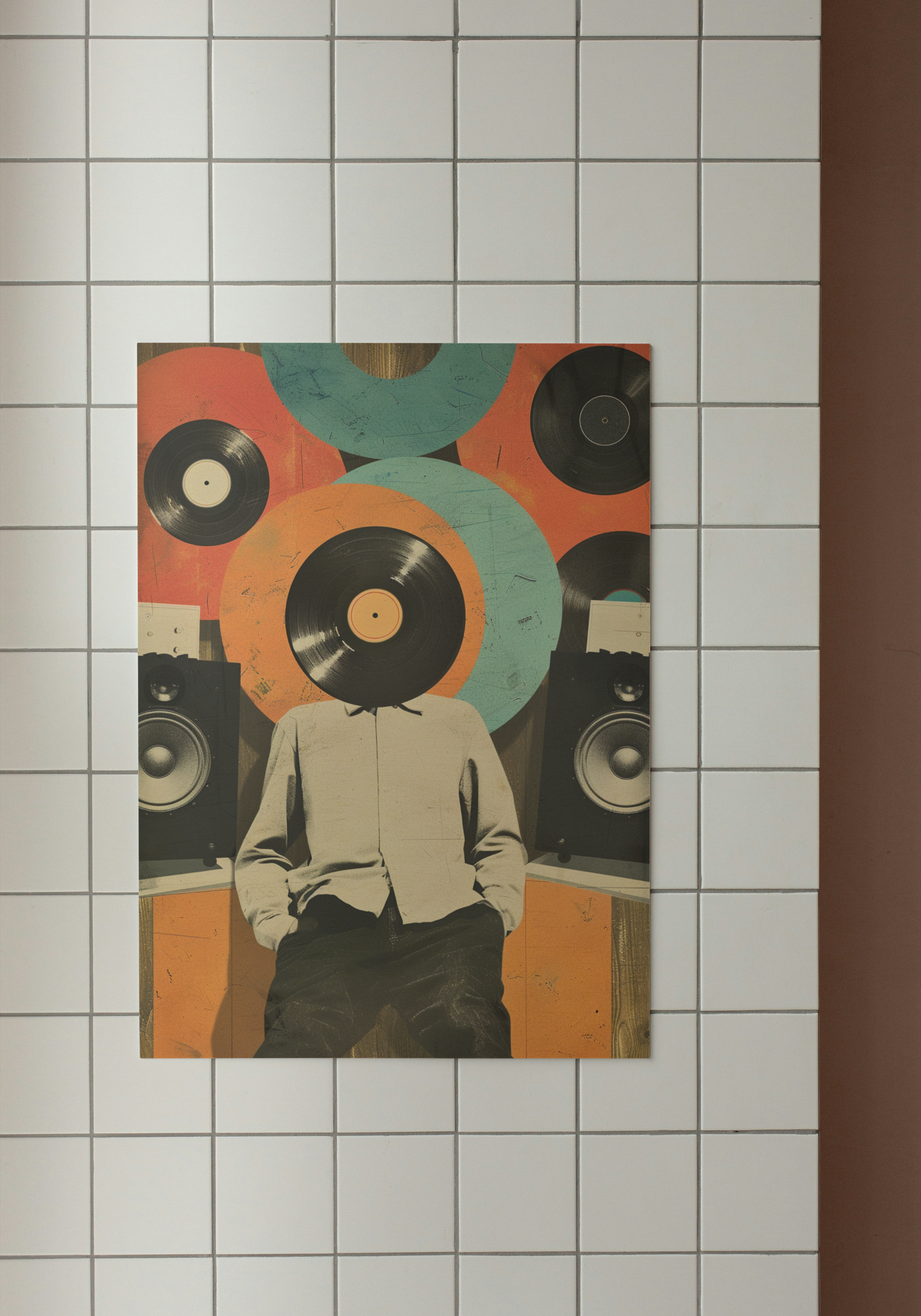 Vinyl Head – Retro Music Print
