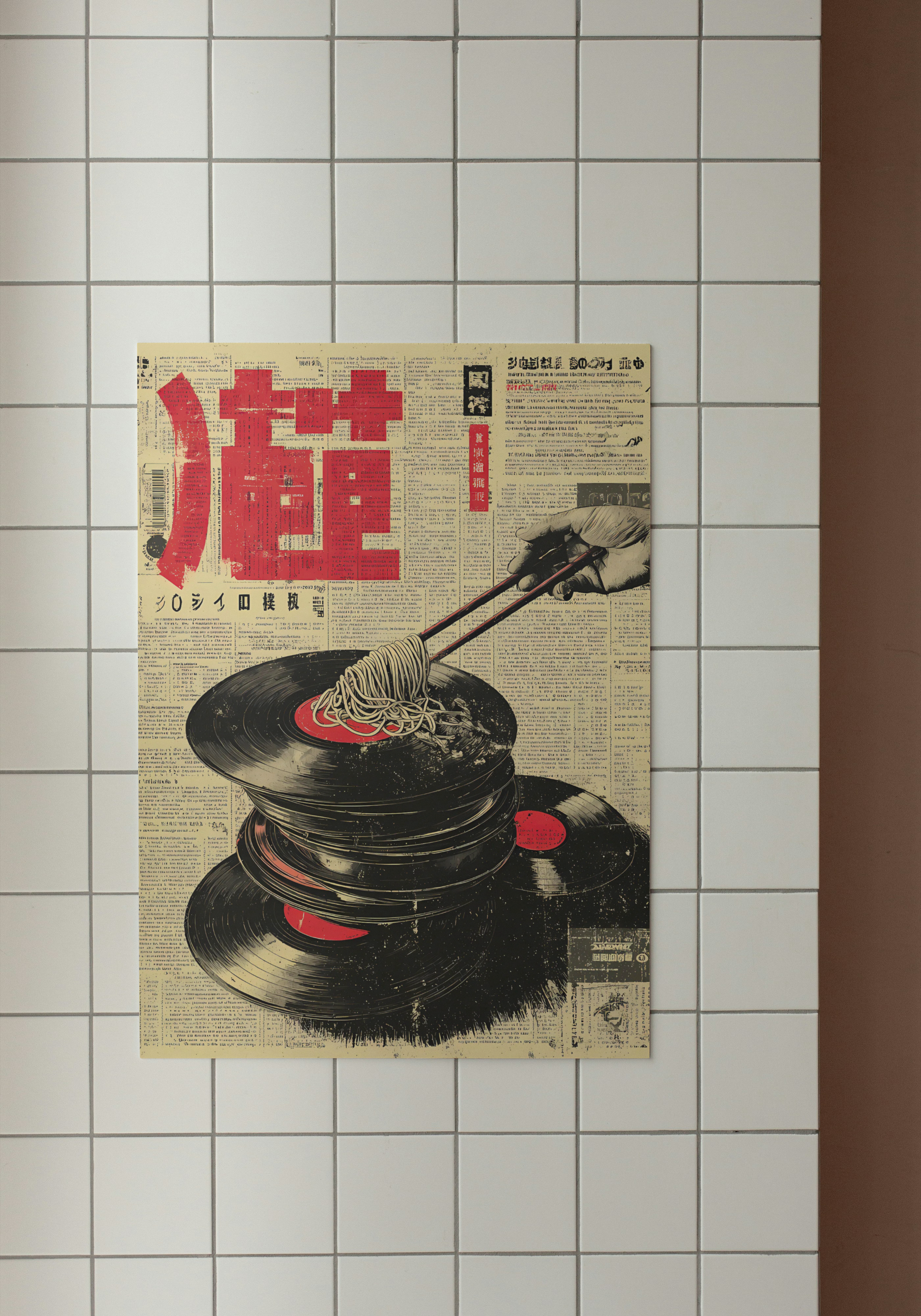Vinyl Ramen – Japanese Urban Pop Art Poster