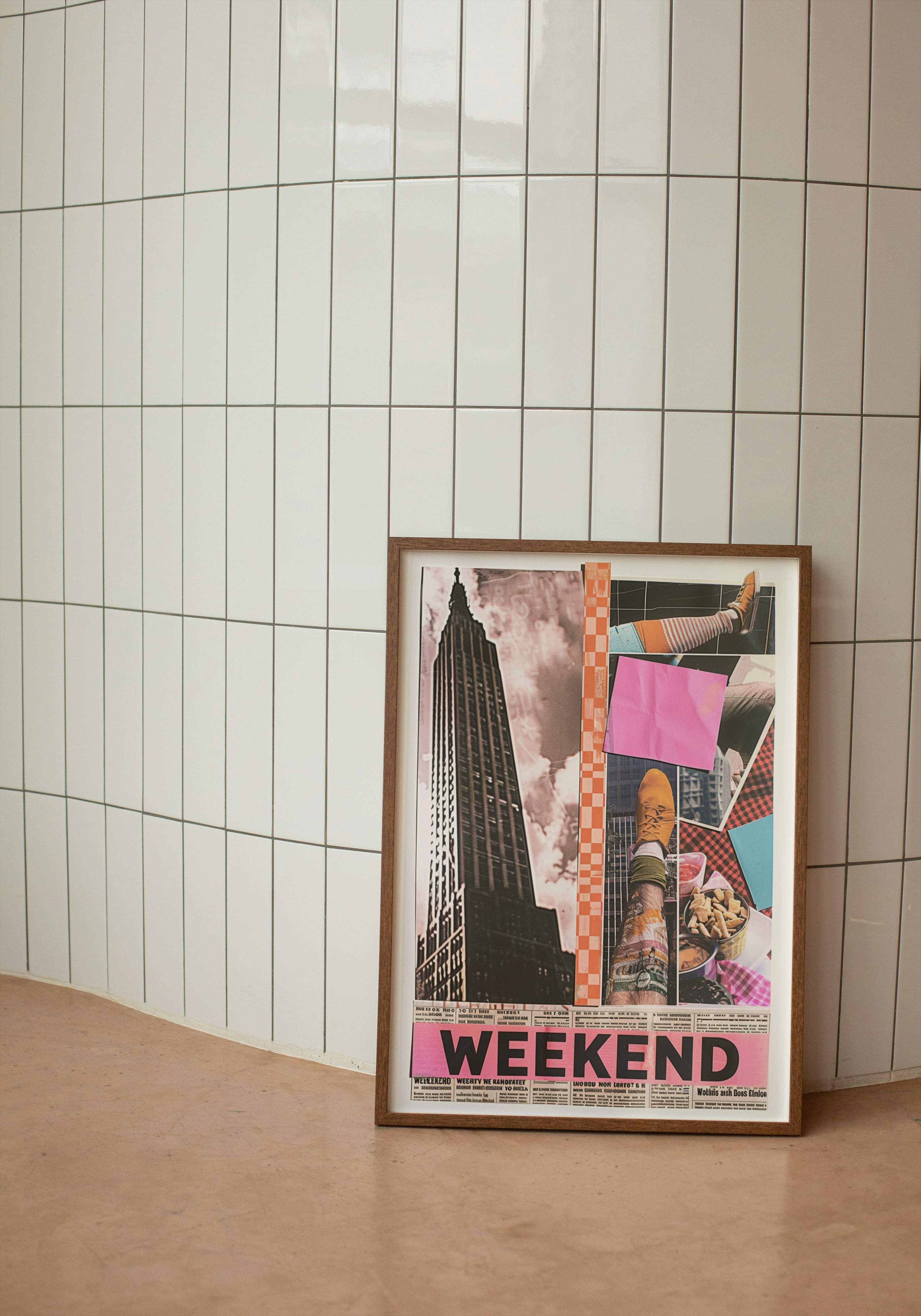 Weekend – Retro Collage Pop Art Print