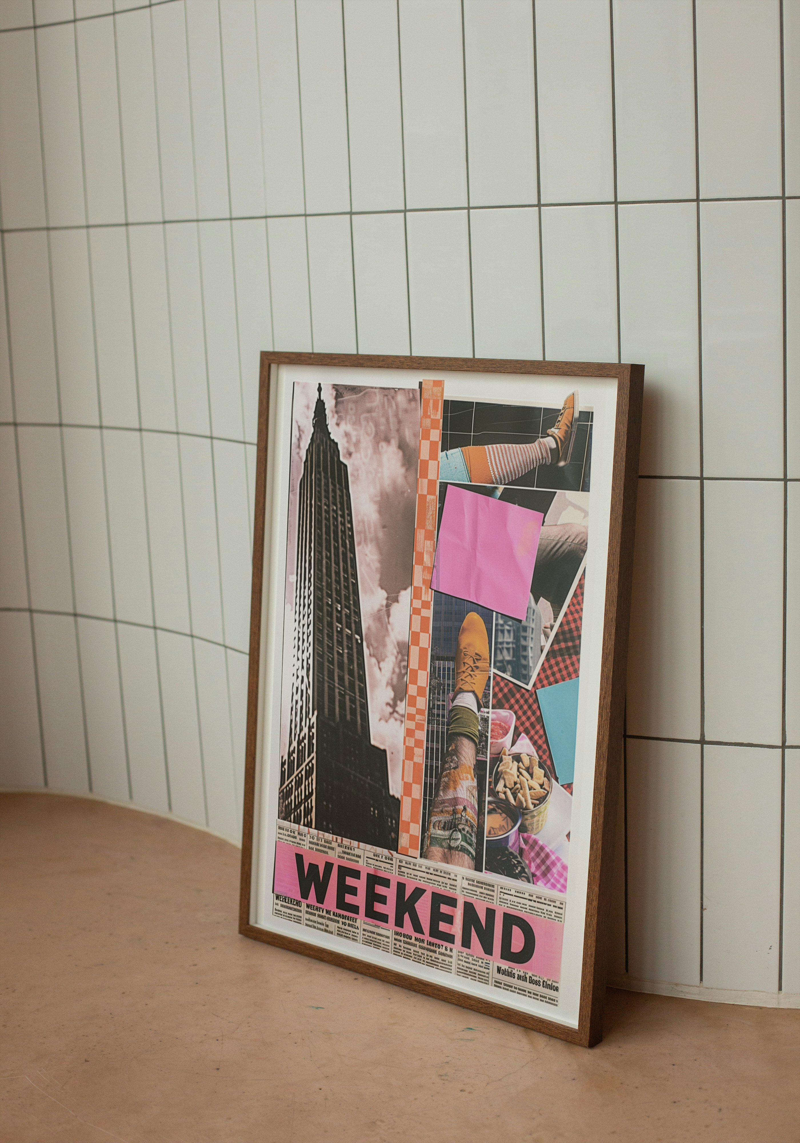 Weekend – Retro Collage Pop Art Print