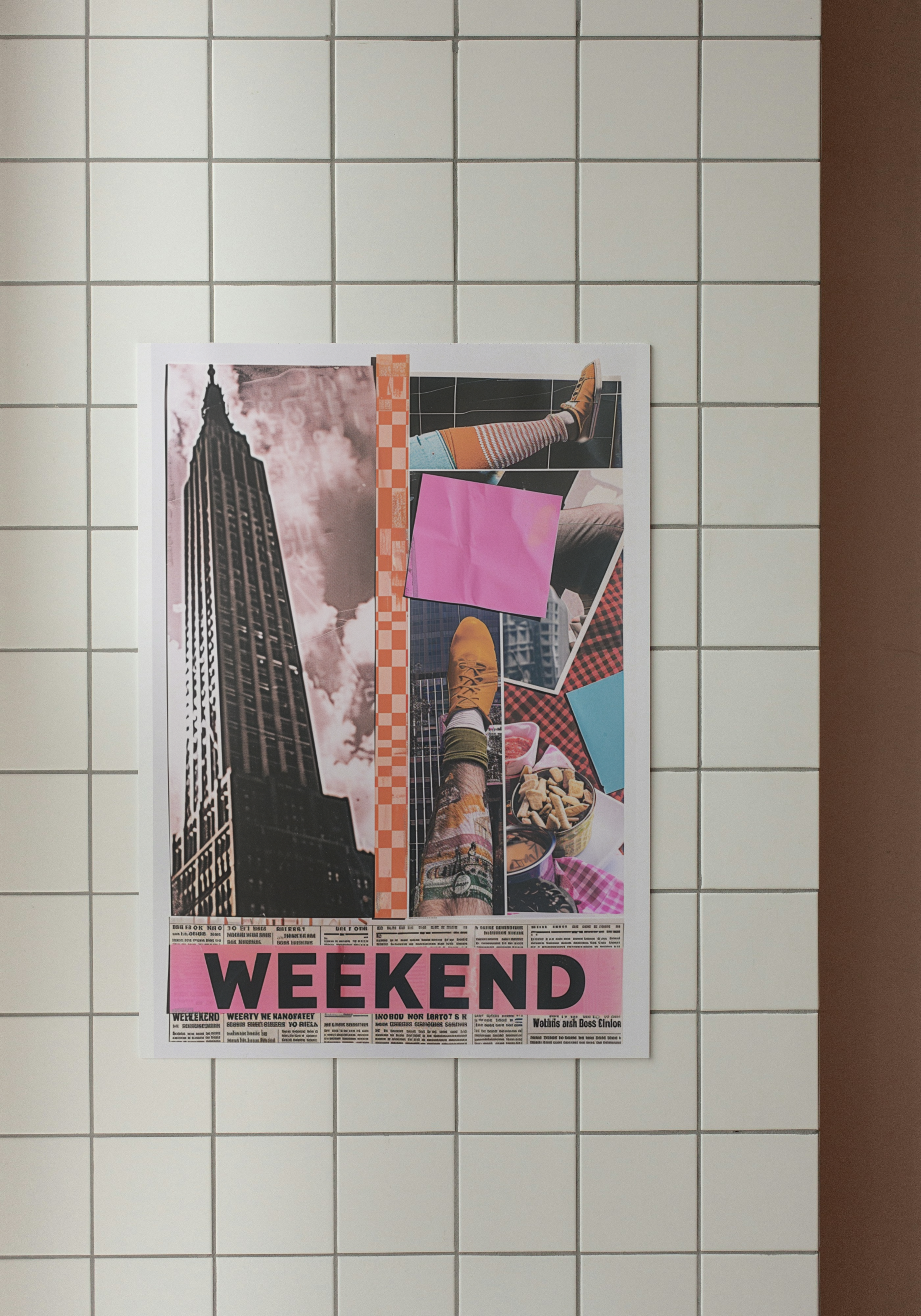 Weekend – Retro Collage Pop Art Print