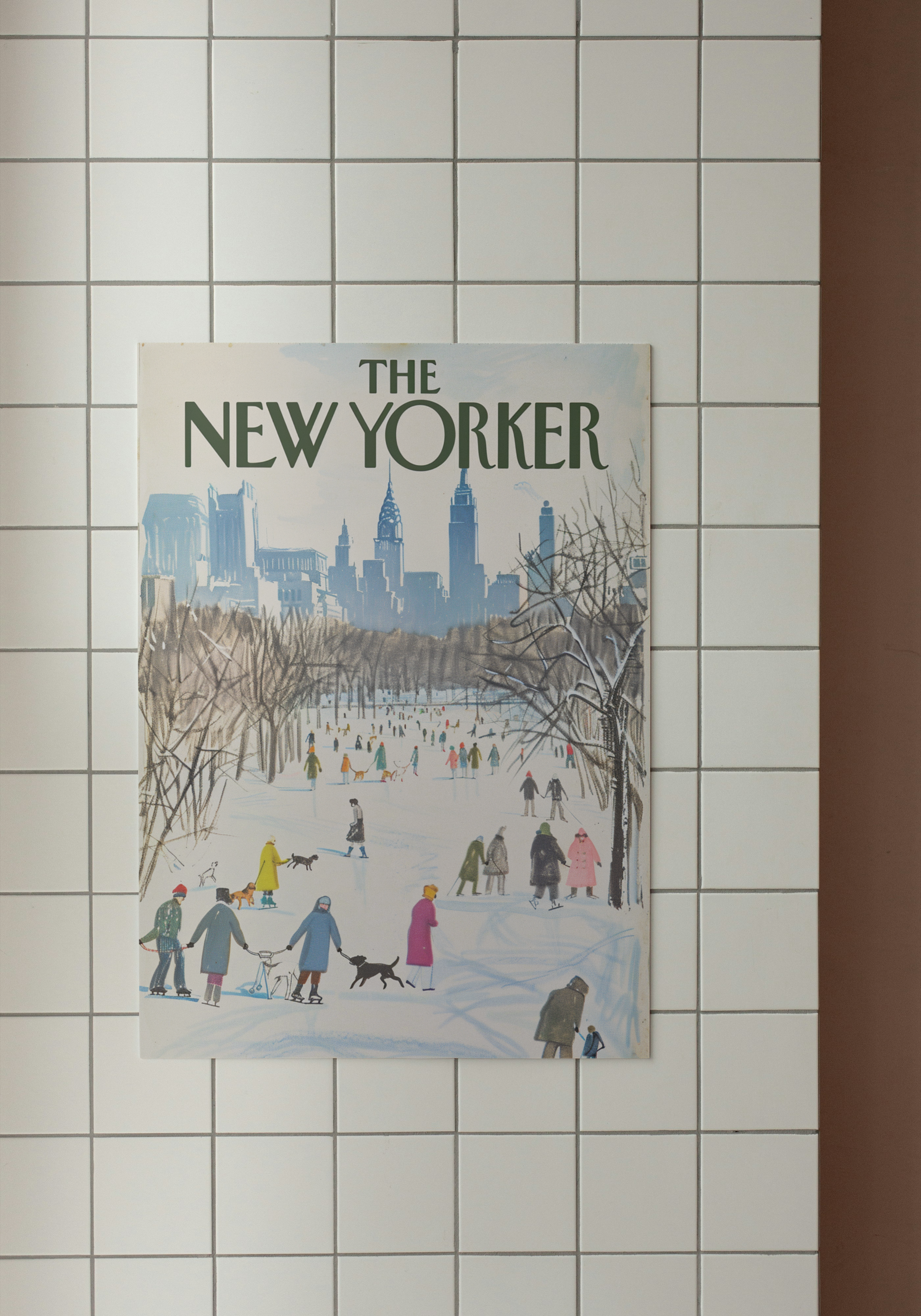 Winter in Central Park – Retro Magazine Print